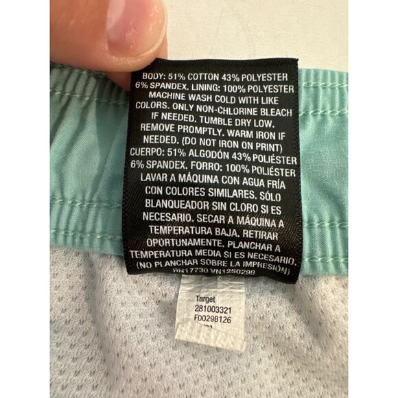 Original Use Mens Swim Trunks M Aqua Cheetah Jungle Drawstring Waist Mesh Lined - Picture 6 of 11